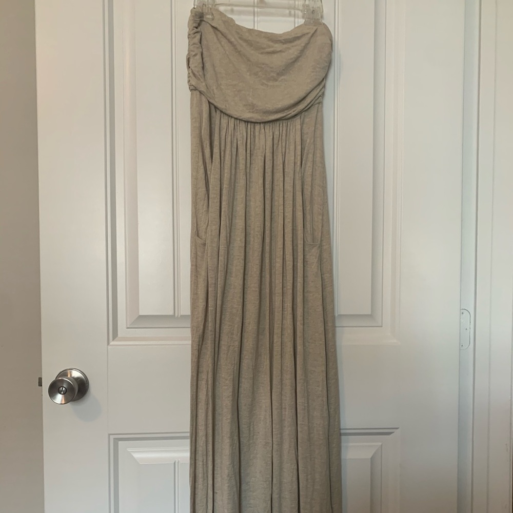 Strapless Maxi Dress w/ Pockets